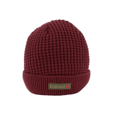 Trakker - PLUM TEXTURED BEANIE - Bordó kötött sapka