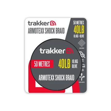 Trakker - LINK - ARMOTEXX SHOCK BRAID 40lb, 50m - Fonott előtétzsinór
