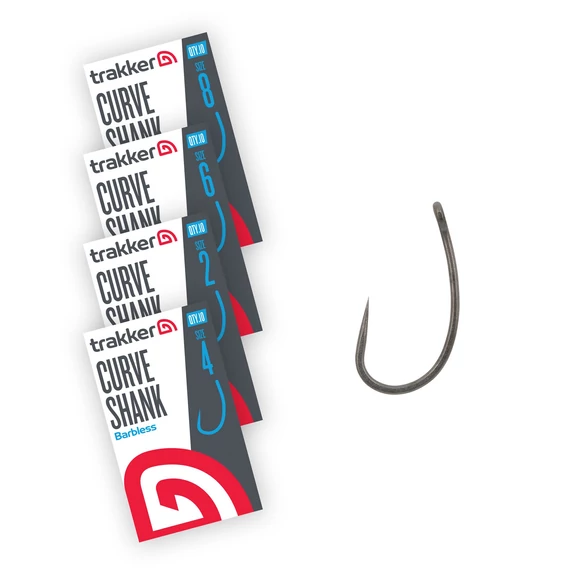 Trakker - HOOK - BARBLESS - CURVE SHANK HOOKS SIZE - Horog szakáll nélküli