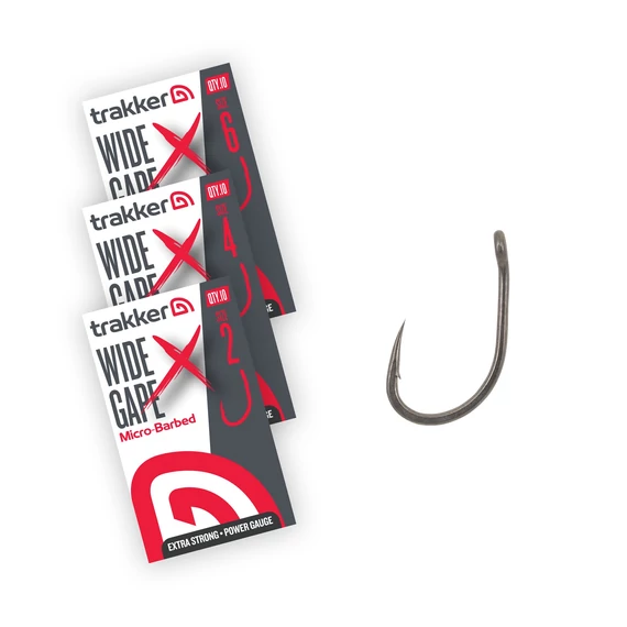 Trakker - HOOK - WIDE GAPE XS HOOKS SIZE - Horog szakállas