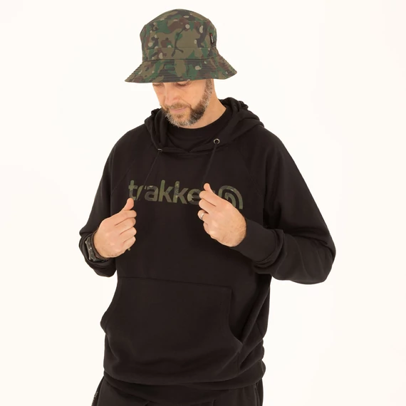 Trakker - CR LOGO HOODY BLACK CAMO - Kapucnis pulóver fekete