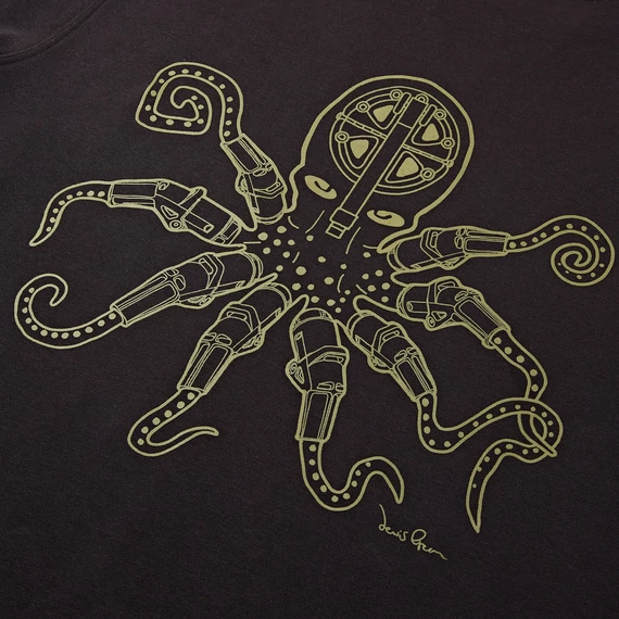 Trakker - OCTOPUS RS SWEATSHIRT - Fekete pulóver polip mintával