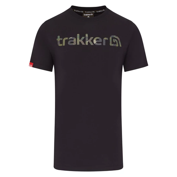 Trakker - CR LOGO T-SHIRT BLACK CAMO - Póló, fekete színű