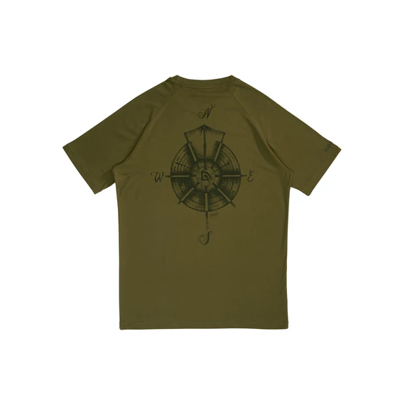 Trakker - TEMPEST T-SHIRT S - Zöld póló Tempest mintával a hátán