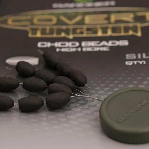 COVERT TUNGSTEN CHOD BEADS (HIGH BORE) SILT